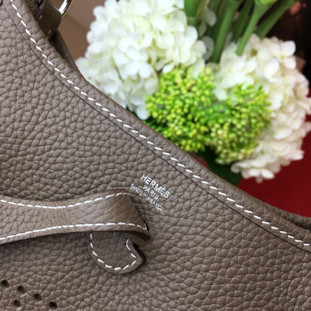 에르메스 미니 에블린16 그레이 은장